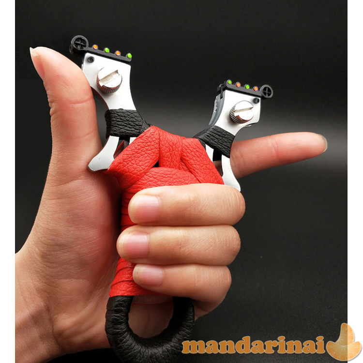 Laidynė-ragatkė odine rankena su taikikliu