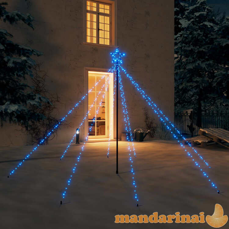 Kalėdų eglutės girlianda, 400 mėlynų led lempučių, 2,5m