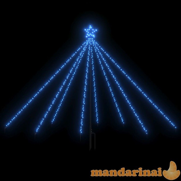 Kalėdų eglutės girlianda, 400 mėlynų led lempučių, 2,5m