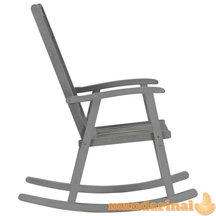 Supama kėdė, pilkos spalvos, akacijos medienos masyvas