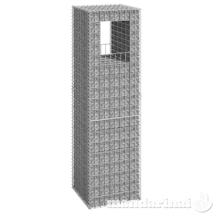 Gabiono krepšio kolona, 50x50x180cm, geležis