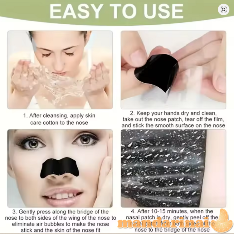 Unisex nosies gilaus valymo juostelės, inkštirų šalinimo kaukė, odos priežiūros juostelės 15 vnt 3