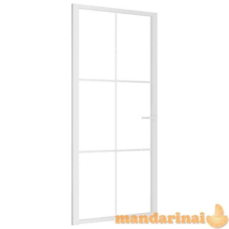 Vidaus durys, baltos, 93x201,5cm, esg stiklas ir aliuminis