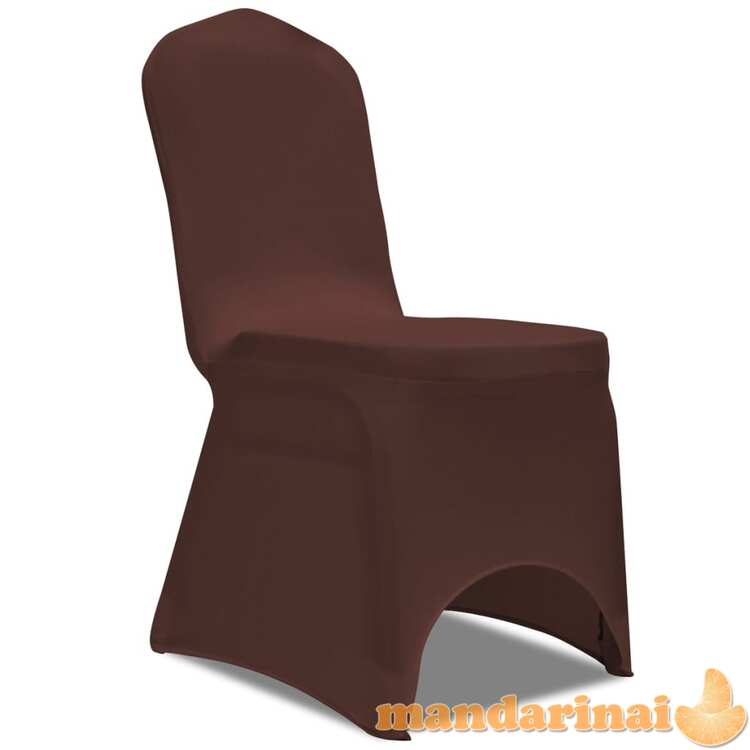 Tamprūs užvalkalai kėdėms, 4 vnt., rudos spalvos