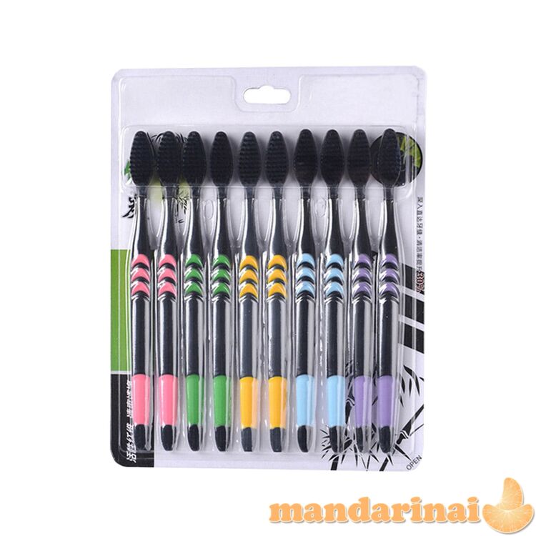 Nano anglies dantų šepetėlių rinkinys 10 vnt. 
