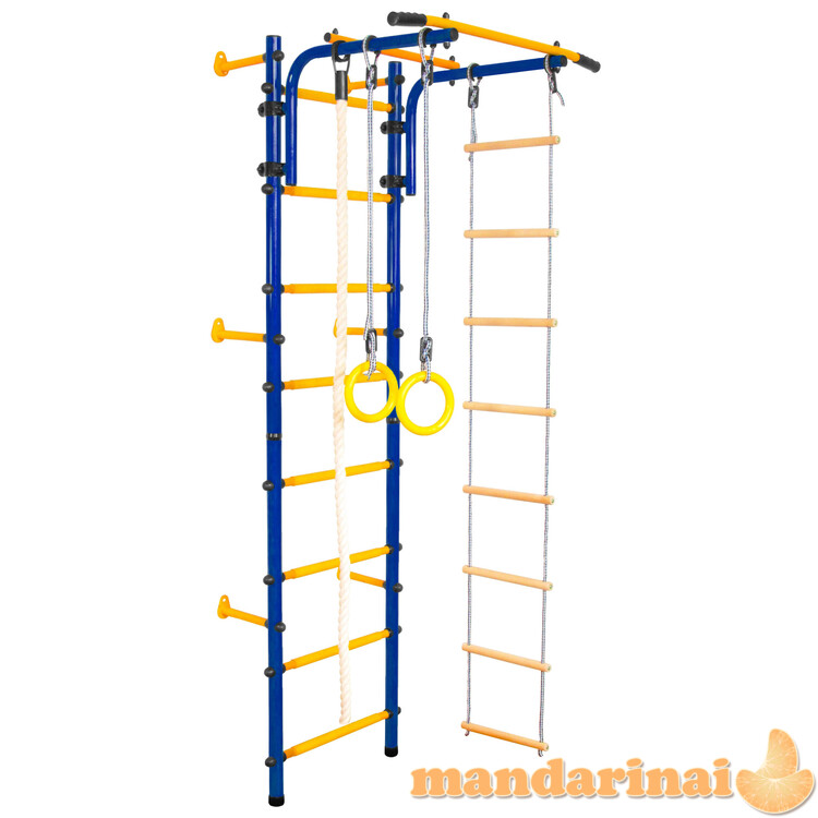 Sporto kompleksas (gimnastikos sienelė) JUNIOR ATLET mėlyna-geltona, 220x60cm