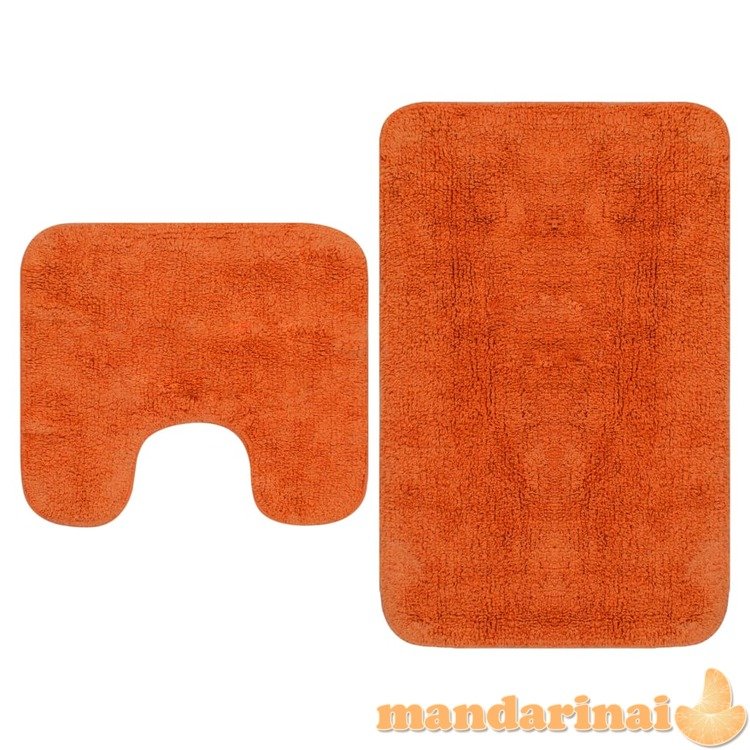 Vonios kilimėlių rinkinys, 2d., audinys, oranžinis
