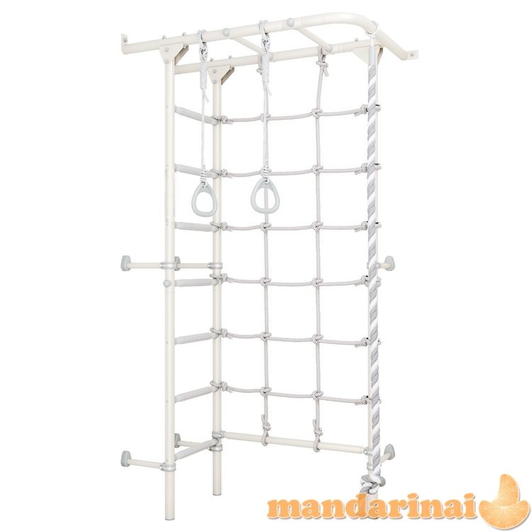 Sporto kompleksas (gimnastikos sienelė) SANRO S4 Pastel balta-pilka, 219,6x70,2x119cm