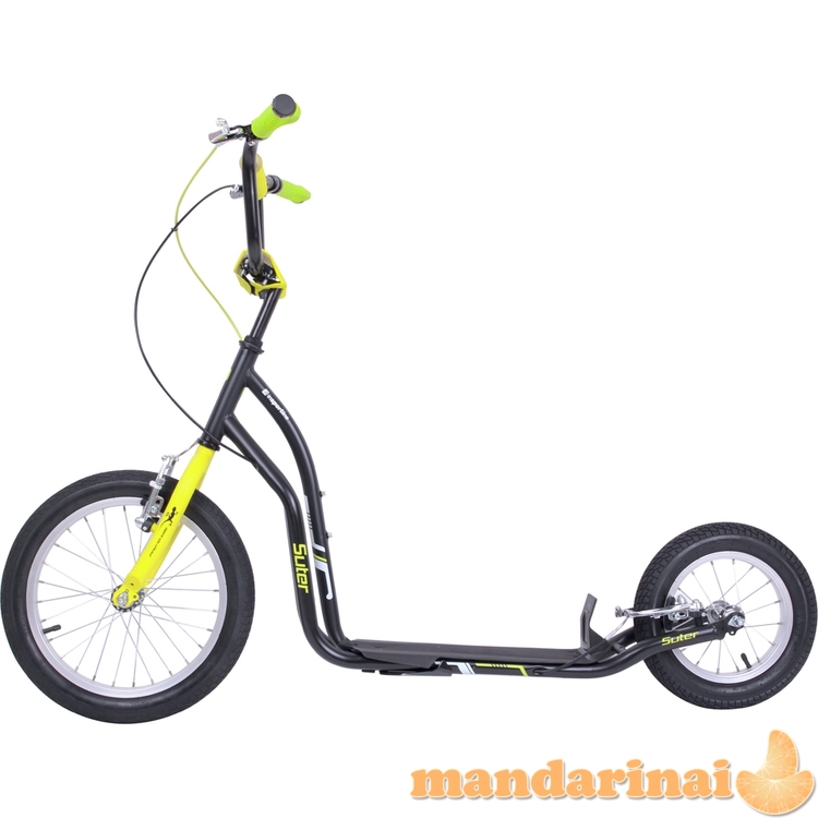 Paspirtukas su pripučiamais ratais inSPORTline Suter SE (iki 100 kg) - Black