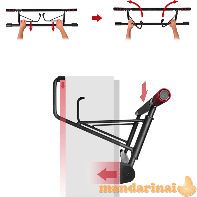 Durų staktos skersinis su treniruočių diržais inSPORTline HR5003 70&ndash;92cm (iki 200kg)