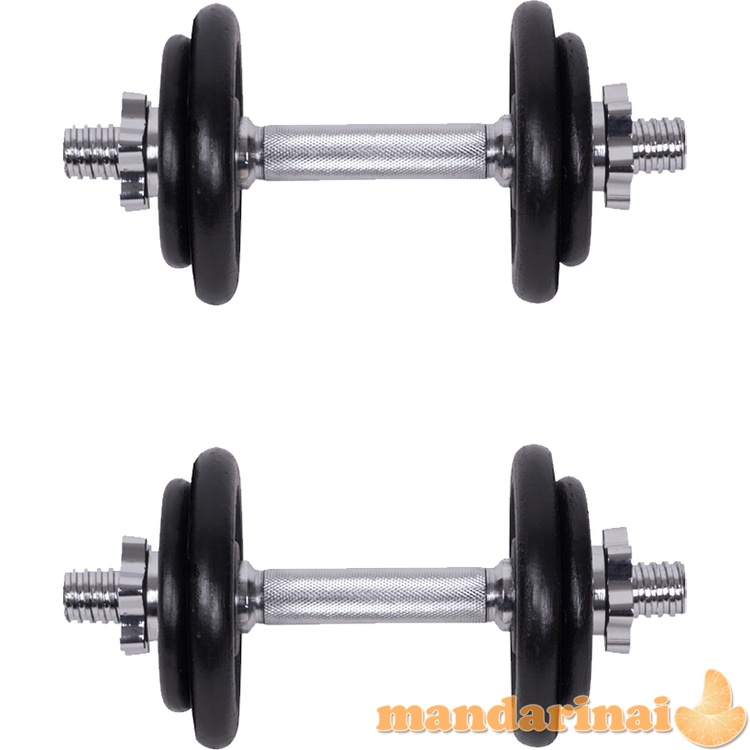 Hantelių komplektas su dėklu 2 x 10 kg