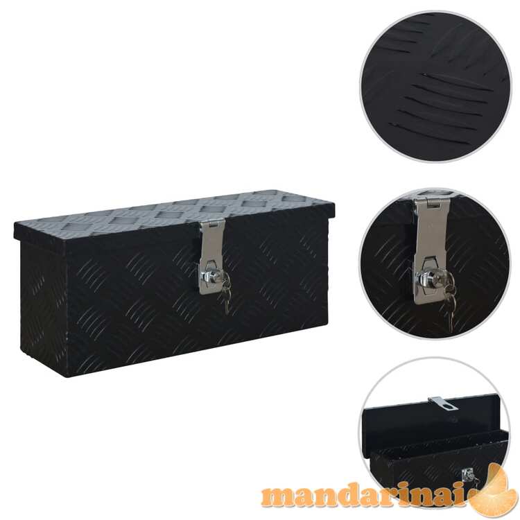 Aliuminio dėžė, juoda, 485x140x200 mm