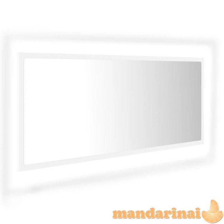 Vonios kambario veidrodis, baltos spalvos, 100x8,5x37 cm, mdp