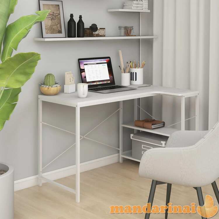 Kompiuterio stalas, baltos spalvos, 110x72x70cm, mdp