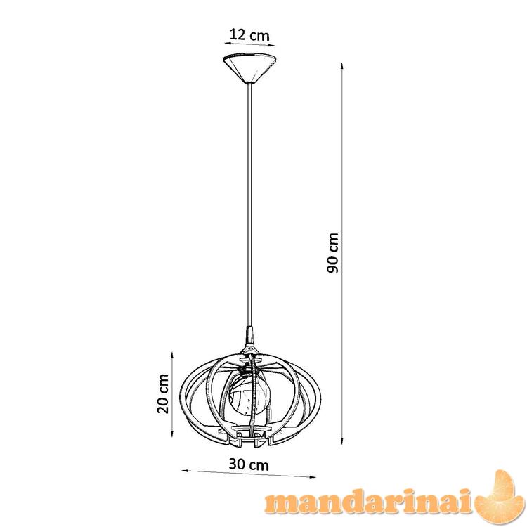Pakabinama lemputė mandelino natūrali mediena
