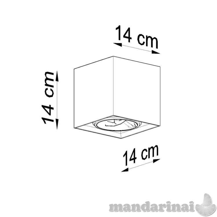 Lubinis šviestuvas Valde betonas