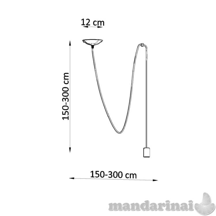 Pakabinama lempa Edisonas 1 juodas 3
