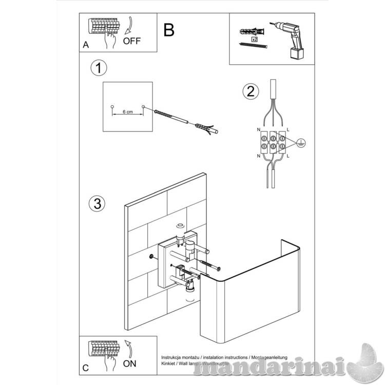Sieninis šviestuvas dangtis 4