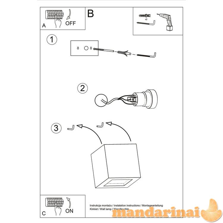 Sieninis šviestuvas keramika leo pilka 6