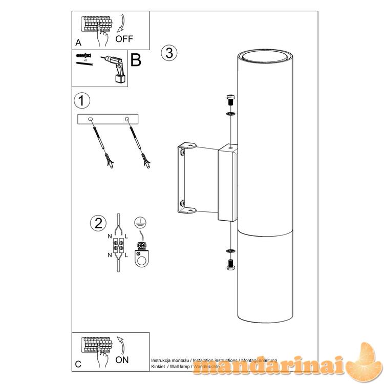 Sieninė lemputė loopez juoda/auksinė