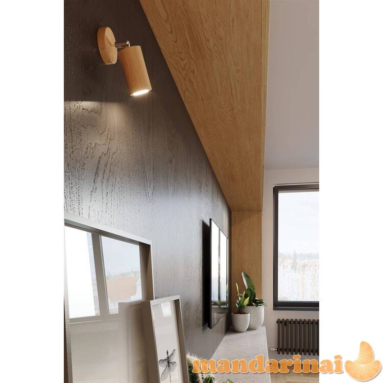 Lubinis šviestuvas Berg 2 natūrali mediena