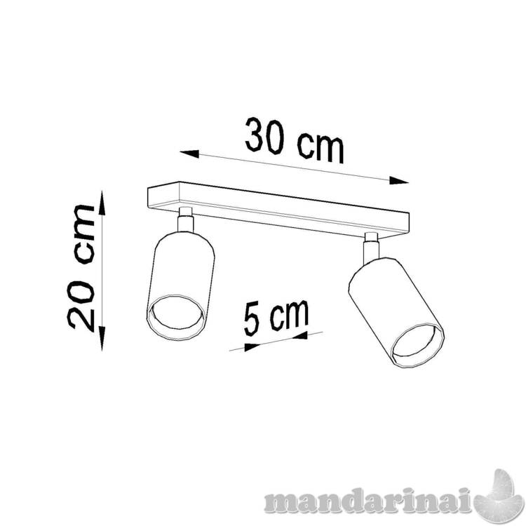 Lubinis šviestuvas Berg 2 natūrali mediena