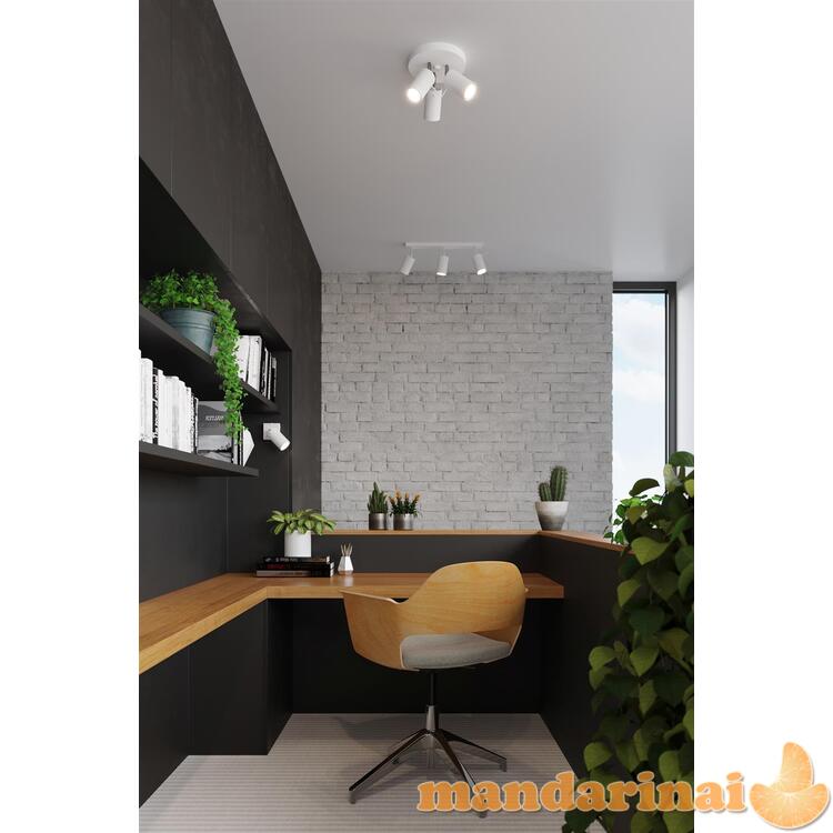 Šviestuvas žiedas 3p baltas