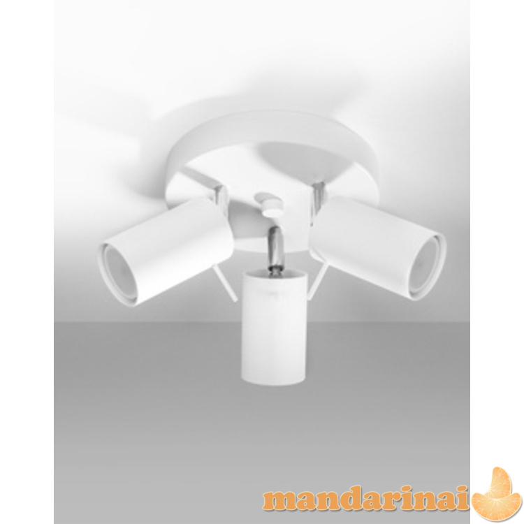 Šviestuvas žiedas 3p baltas