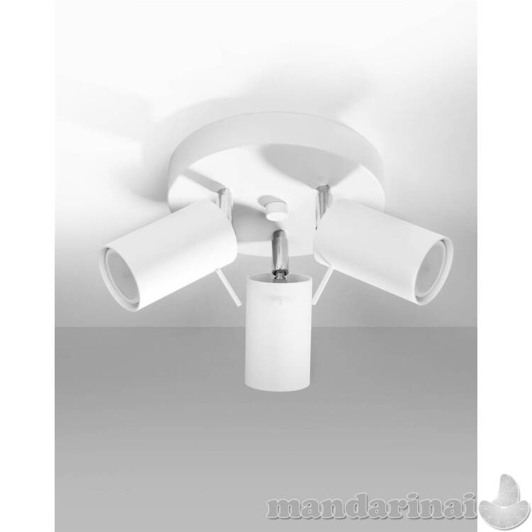 Šviestuvas žiedas 3p baltas