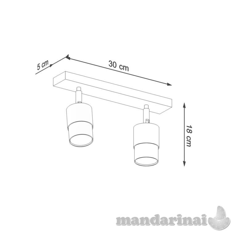 „Nero 2“ Lubinis šviestuvas 2 juoda/auksinė 3