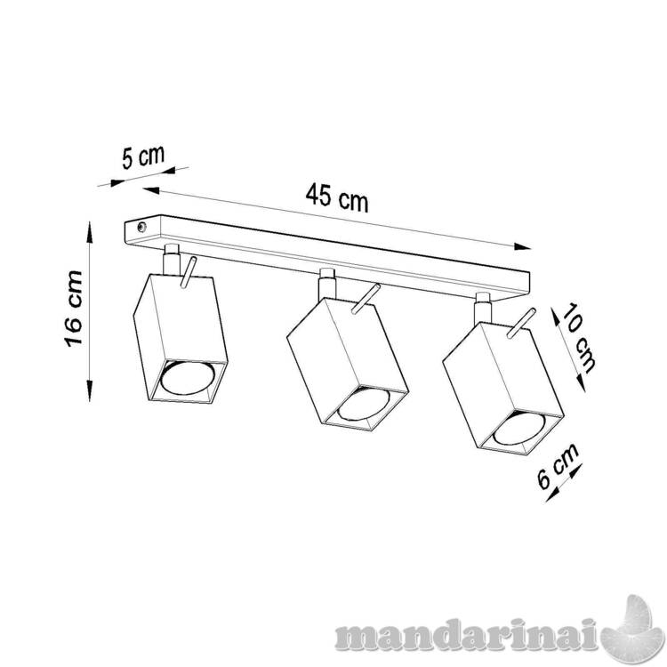 Šviestuvas MERIDA 3 pilkos spalvos 3