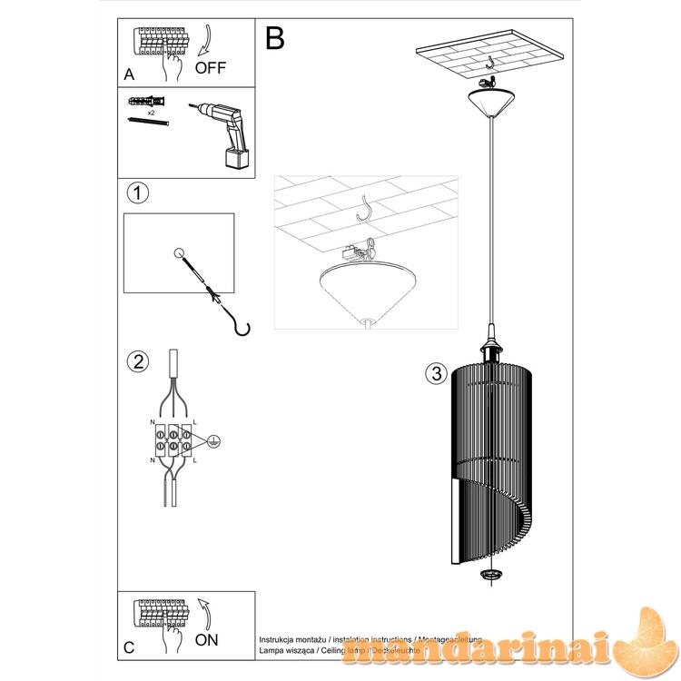 Pakabinama lempa Alexia Wood 4