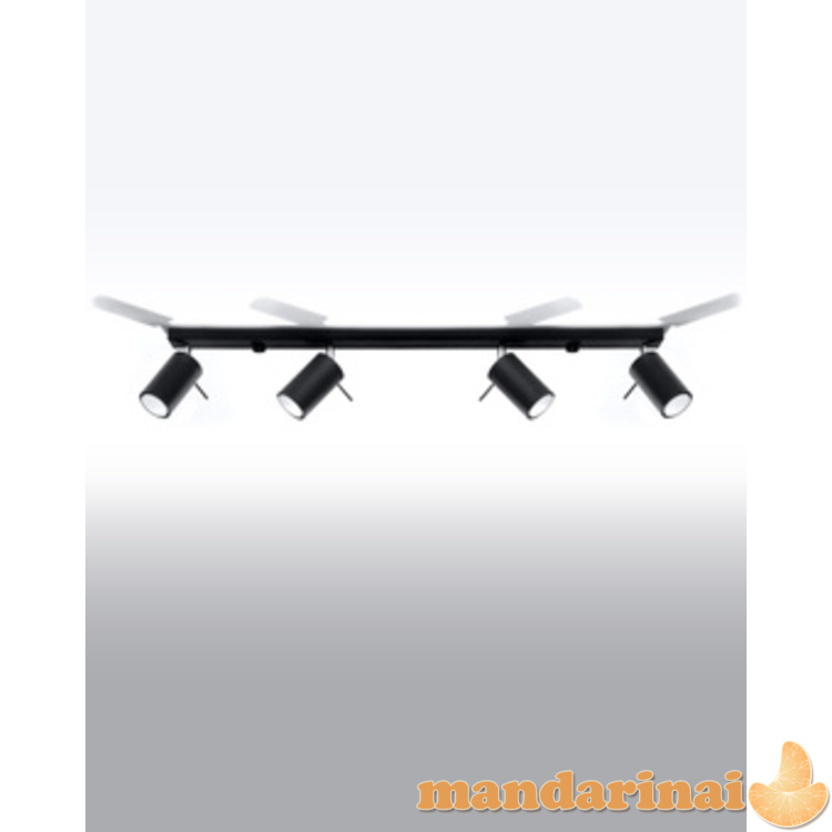 Šviestuvas žiedas 4L juodas 8