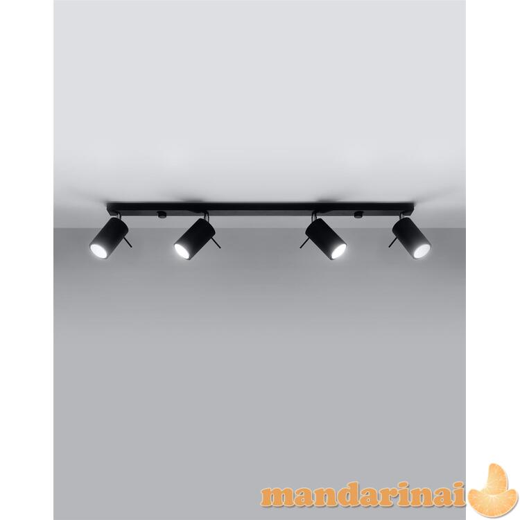 Šviestuvas žiedas 4L juodas