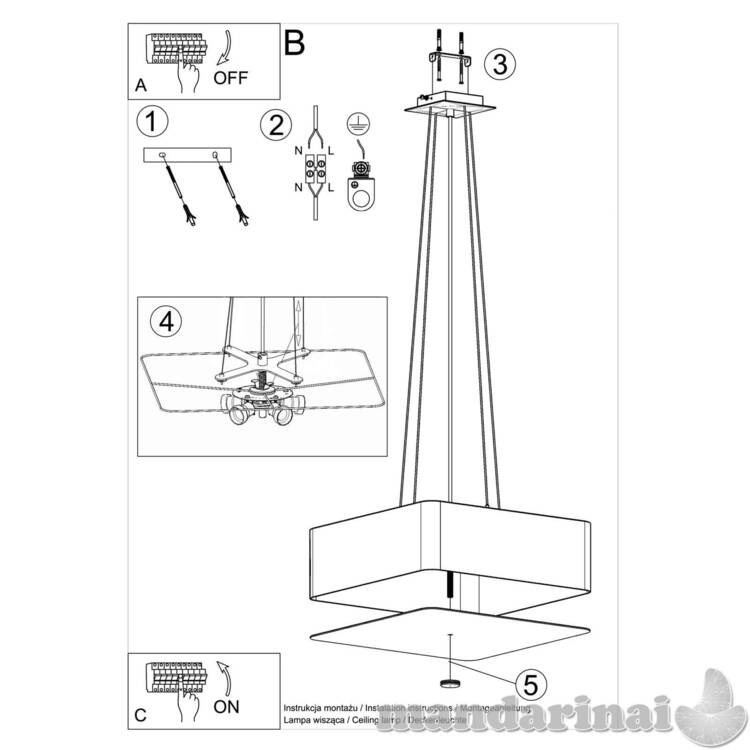 Liustra LOKKO 45 juodas