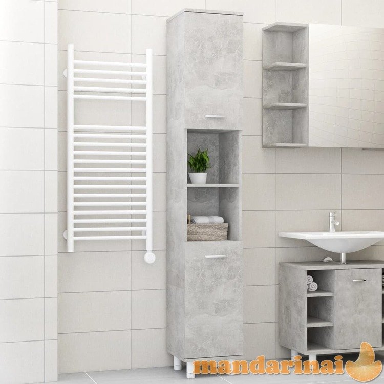 Vonios kambario spintelė, betono pilka, 30x30x179cm, mdp
