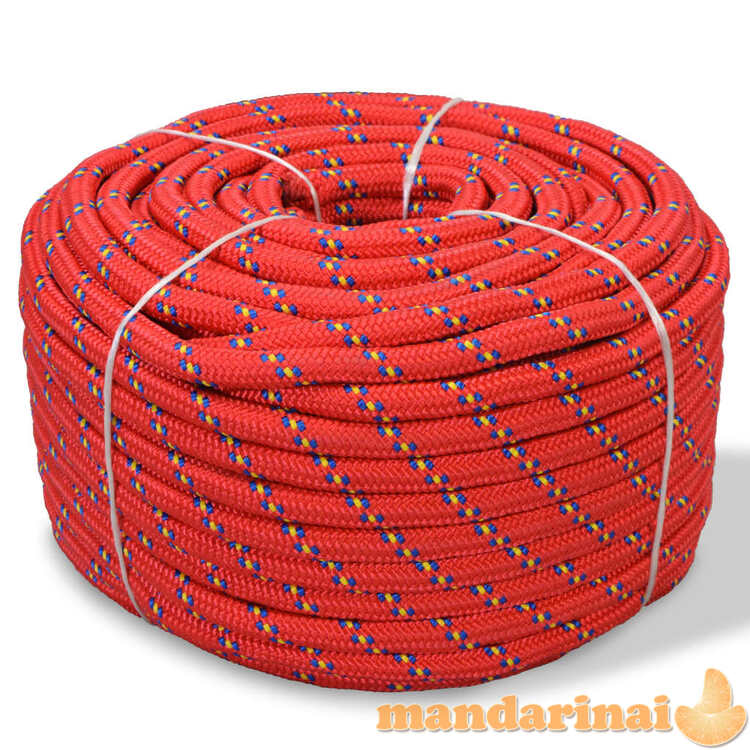 Jūrinė virvė, raudona, 250m, polipropilenas, 16mm