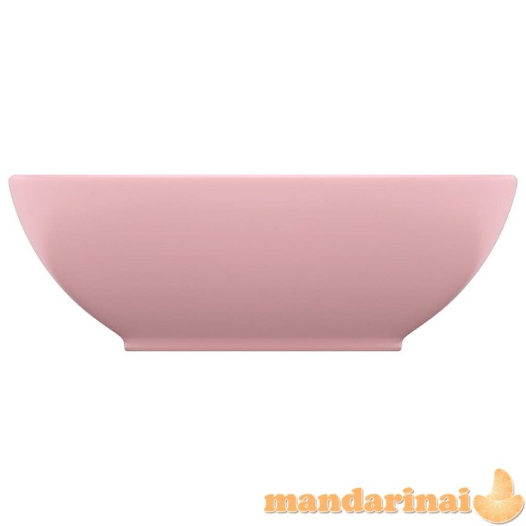 Prabangus praustuvas, matinis rožinis, 40x33cm, keramika