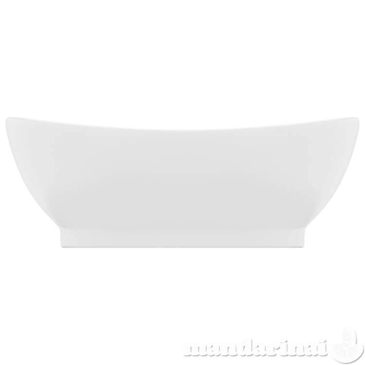 Prabangus praustuvas, matinis baltas, 58,5x39cm, keramika
