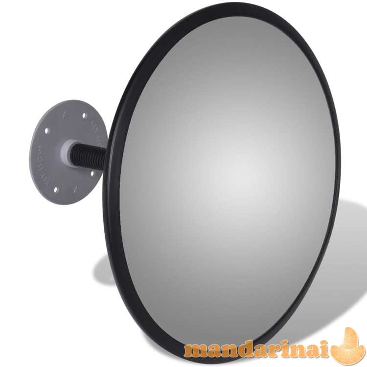 Sferinis apsauginis veidrodis patalpoms 30 cm, akrilas, juodas