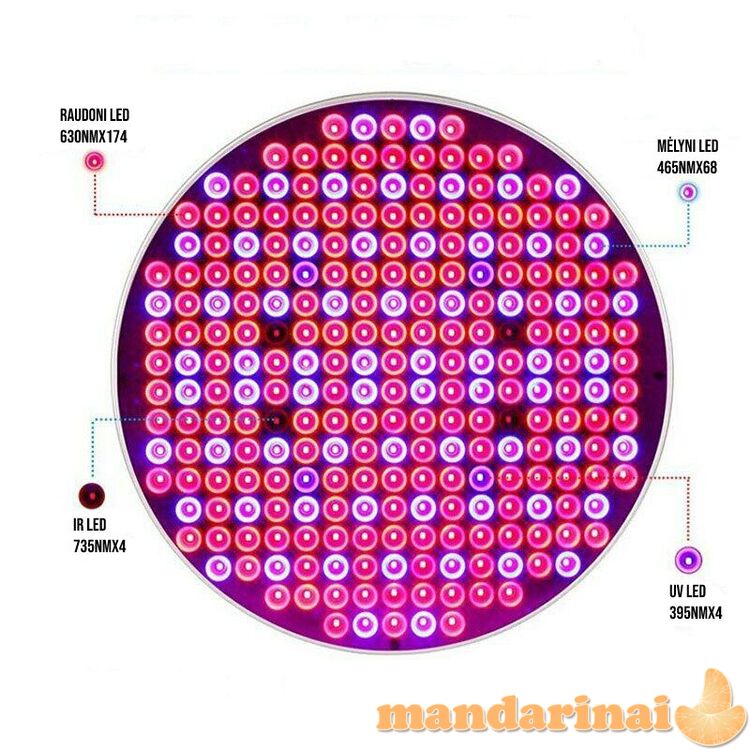 50W UFO pilno spektro šviestuvas augalams
