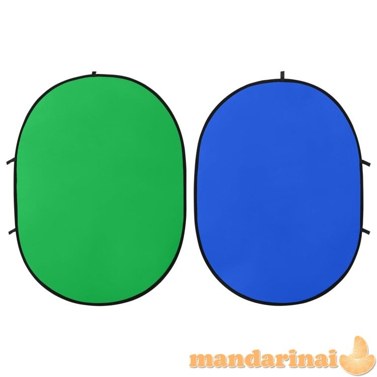 2-1 studijos fonas, žalias ir mėlynas, 200x150cm, ovalus