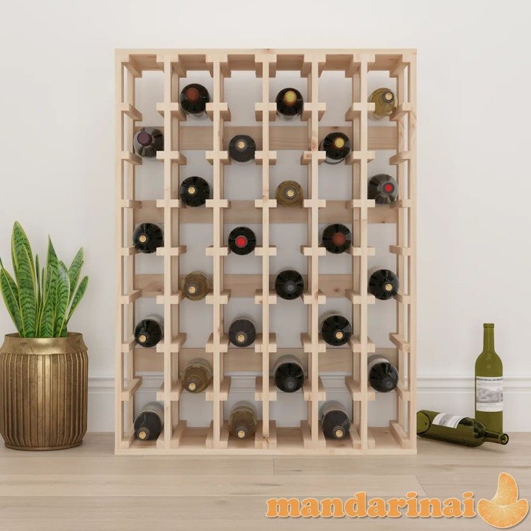 Vyno butelių stovas, 70x33x94cm, pušies medienos masyvas