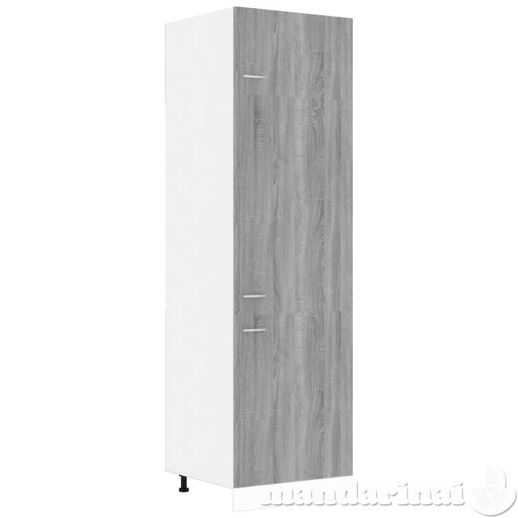 Šaldytuvo spintelė, pilka ąžuolo, 60x57x207cm, mediena