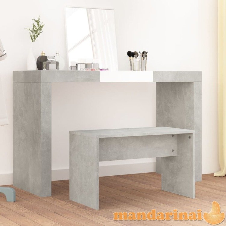 Kosmetinio staliuko kėdutė, pilka, 70x35x45cm, apdirbta mediena