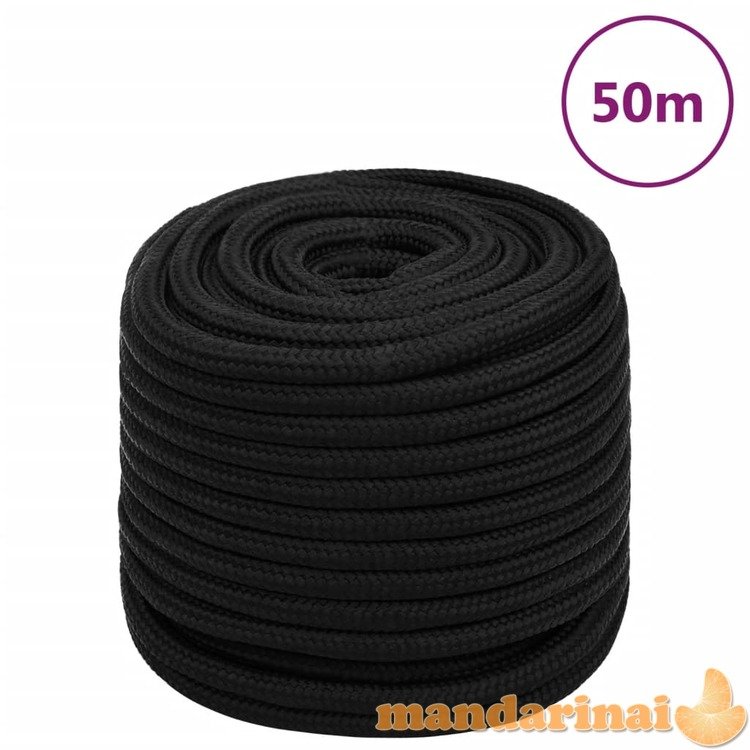 Darbo virvė, juodos spalvos, 18mm, 50m, poliesteris