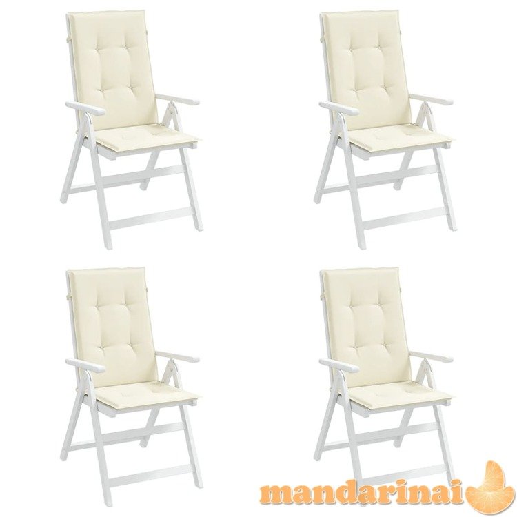 Sodo kėdės pagalvėlės, 4vnt., kreminės sp., 120x50x3cm