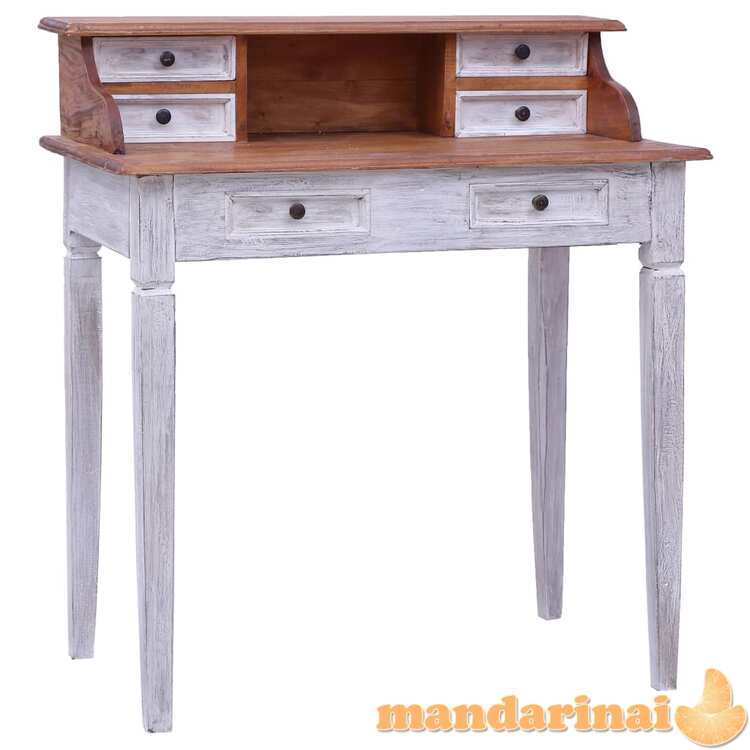 Rašomasis stalas su stalčiais, 90x50x101cm, medienos masyvas