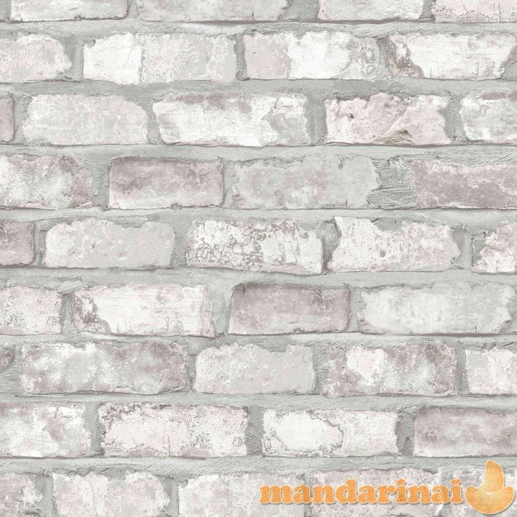 Dutch wallcoverings tapetai, baltos spalvos, plytų dizaino, ew3104