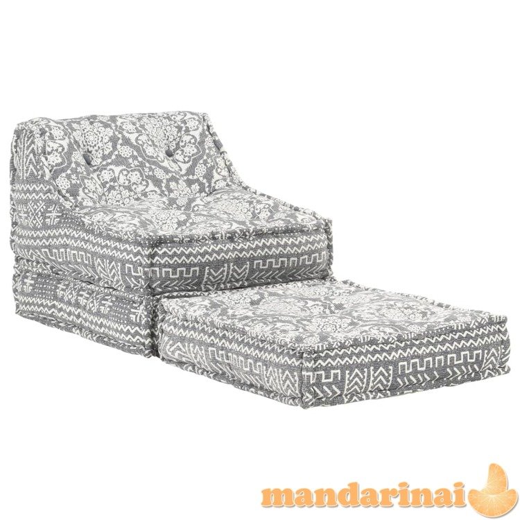 Modulinė poilsio sofa, šviesiai pilkos spalvos, audinys